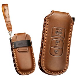 ontto MAZDA CX5 CX4 CX3 CX7 Axela Atenza demio 3 Color Selectable Genuine Leather Smart Key Case Key Cover Key Cover Key Chain Stylish Good Touch Luxury No Radio Interference, 3 button brown