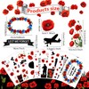 WIURGOHA Lest We Forget Window Stickers for Remembrance Day, 9