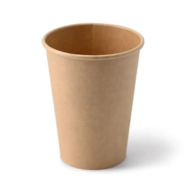 BIOZOYG Pack of 100 Coffee Cups Paper Cups 300 ml / 12 oz Diameter 90 mm Brown - Disposable Cups Plastic-Free - Cups from Sustainable Forestry - Coffee Cups Disposable