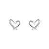 XYWstore Heart Hoop Earrings, 925 Silver, Women's Classic Hollow Design,