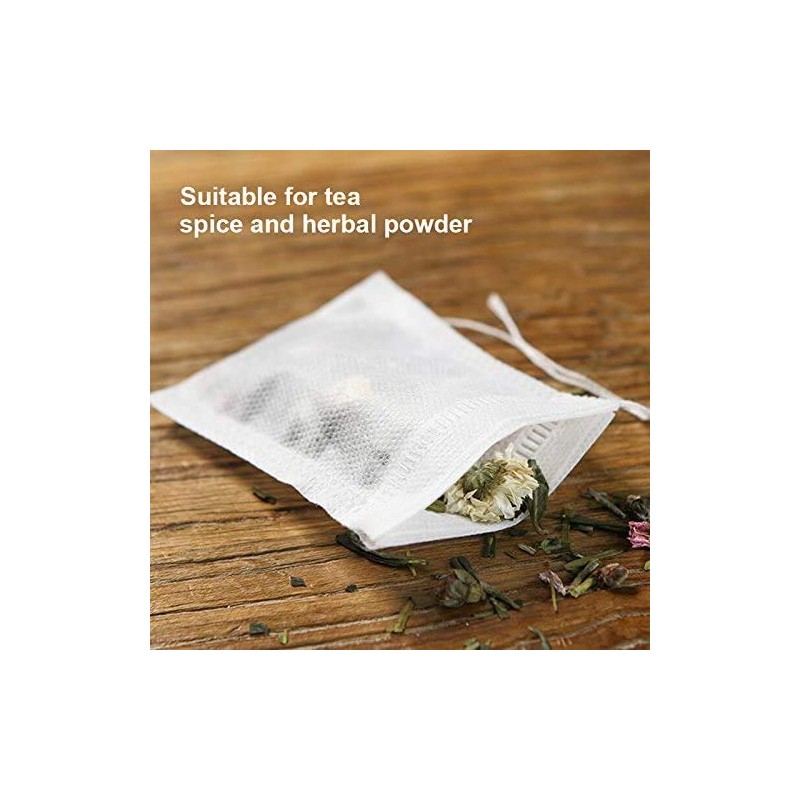 100 pcs Tea Filter Bags,Disposable Empty Loose Leaf Tea Bags