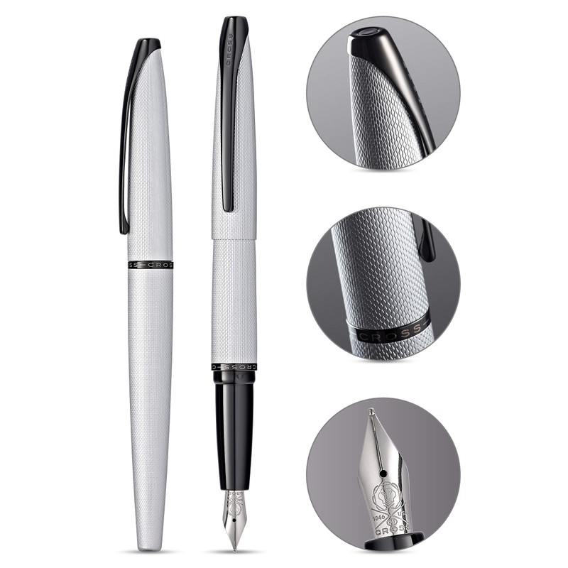Cross ATX Fountain Pen, Brushed Chrome