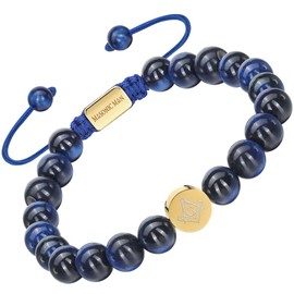 MasonicMan Mens Masonic Bracelet Freemasonry Gift Mason Logo Style 1