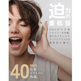 Wireless Headphones Bluetooth 5.4 Bluetooth Headset Headphones Deep Bass Android Wired Wireless Hi-Fi Auto Pairing Android Compact Folding Smartphone (Beige)