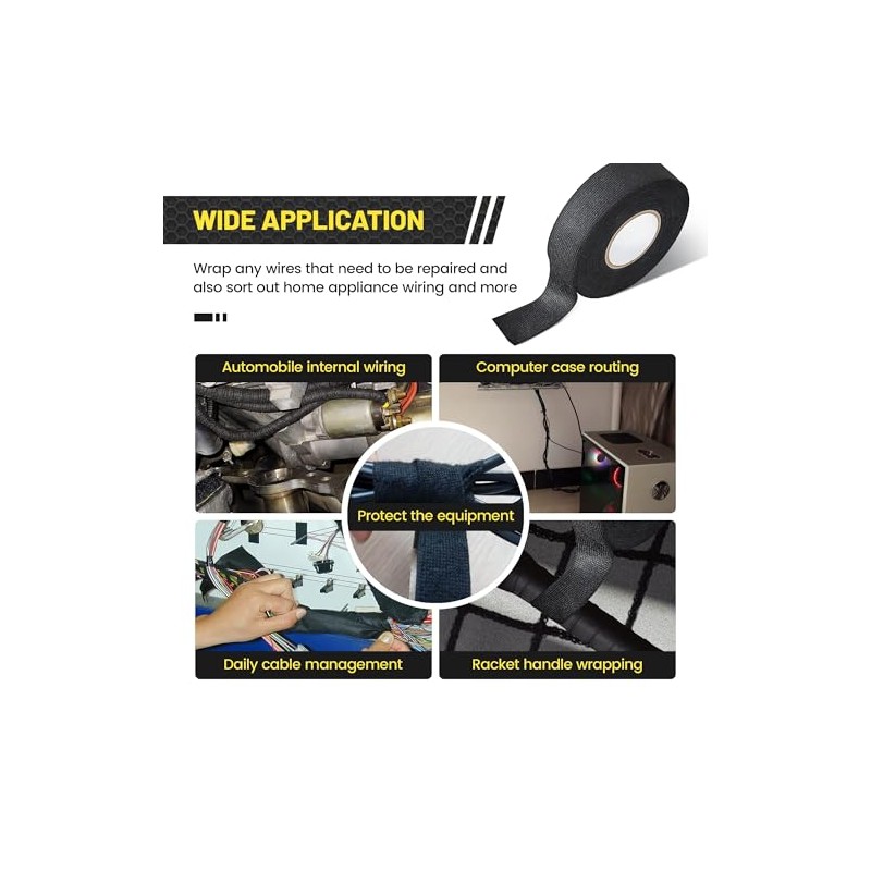 Oyviny Self-Adhesive Electrical Wire Harness Cloth Tape - 1 Inch