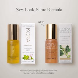 KORA Organics Noni Radiant Hydrating Under Eye Oil Roller, Smooth & Tone, Certified Organic, Cruelty Free Eye Serum - Delicate Eyebag Remover - Travel Essential for Puffy Face & Wrinkes - 0.34 Fl Oz