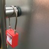 Saffron Cable Padlock for Lockout, red