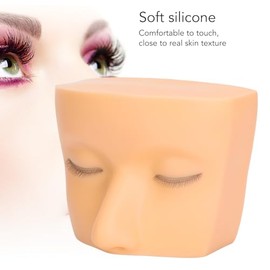 Fosa - Cabeza de maniquí de Pestañas de 3 Capas para Maquillaje de Pestañas, Extensiones de Pestañas, Cara de Práctica de Maquillaje de Tacto (Piel Am