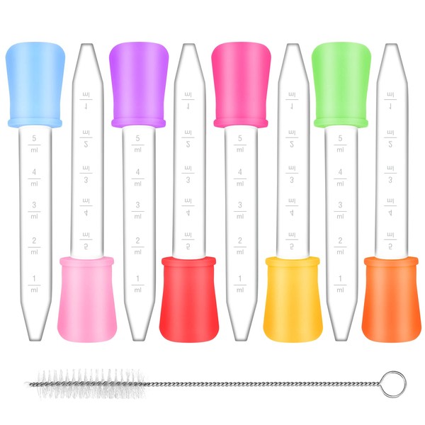Pack of 8 Pipettes 5 ml Pipettes Plastic Dropper Pipette