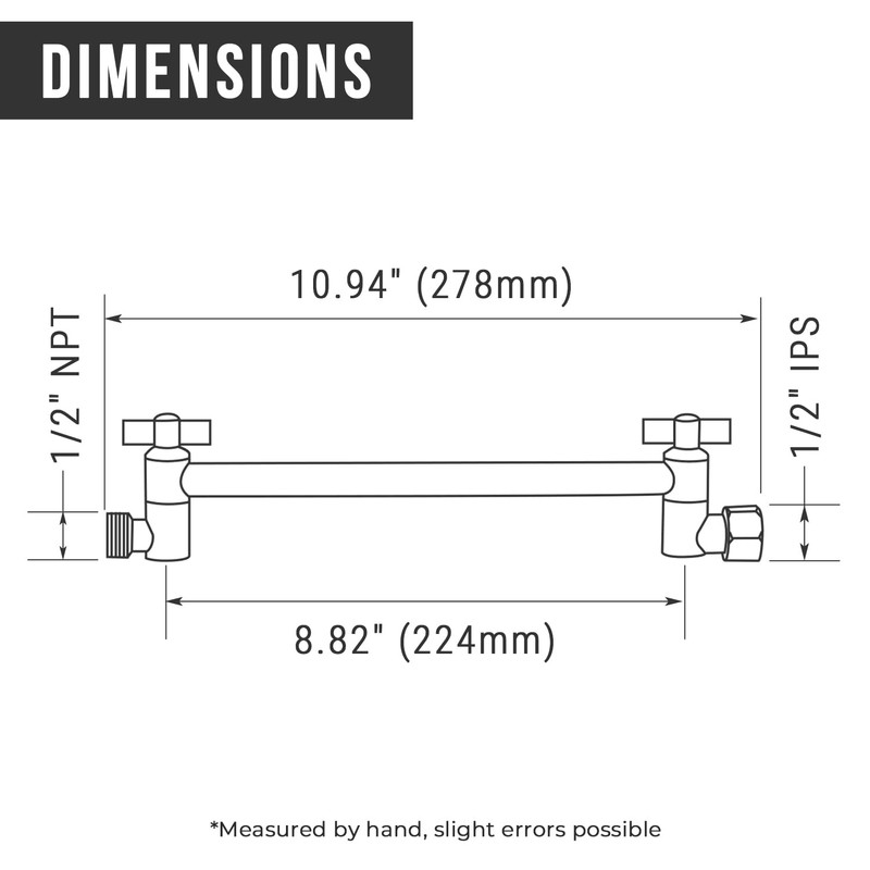 G-Promise Shower Head Extension Arm, Stainless Steel Adjustable Extender with
