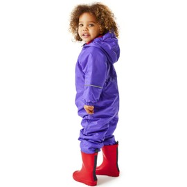 Regatta Kids Splosh III Waterproof Puddle Suit - Peony Purple - 2-3 Yrs