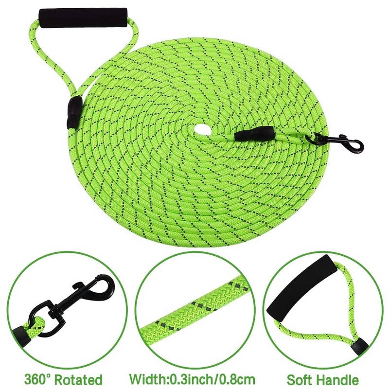 Vivifying Floating Long Dog Leash, 32ft Dog Training Leash for