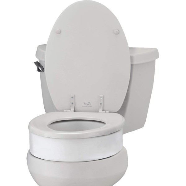 NOVA Medical Products Toilet Seat Riser, Raised Toilet Seat, White, 1 Count