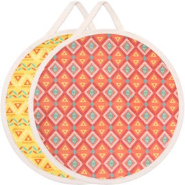 Two Sided Tortilla Warmer, 13" Tortilla Warmer Pouch, Insulated and Microwaveable Cloth Pouch, Microwavable Fabric tortilla Keeper Holder Keeps Warm for Corn Flour, Tortillas, Tacos, Pizza Rolls (C)