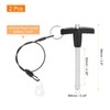 sourcing map 2Pcs T Handle Quick Release Pin, 1/4"x2-3/8" 304