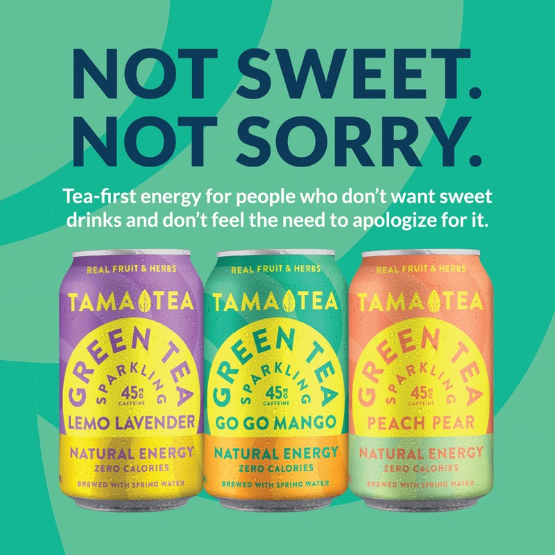 Unsweetened Sparkling Green Tea by Tama Tea - Organic Lemo
