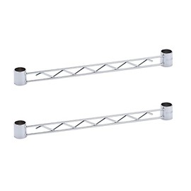 BA114C Basic Series Hanger Rail for 13.8 inches (350 mm), Chrome (2 Pieces)