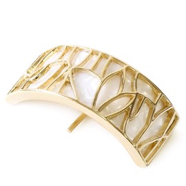 JewelVOX Hair Accessories, Square, Oval Watermark, Pony Hook, White