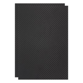 Rebower ABS Plastic Sheet 12 x 8 Inch,Flexible Plastic Sheets 1/16 Inch Thick Thermoplastic Sheet with Carbon Fiber Black for DIY Crafts Decors 2 Pcs