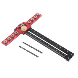 Hole Punch Locator Drill Guide, Cabinet Hardware Jig Template, Cabinet Handle Jig Template Tool Drilling Aid Drilling Template Adjustable Punch Locator for Installation Knobs, Handles on Drawers /