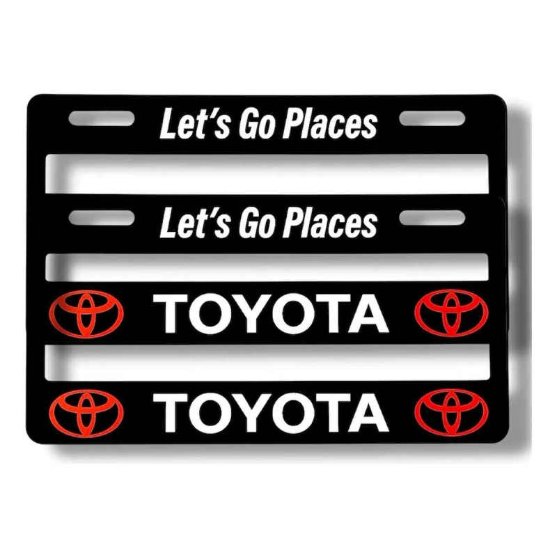 Par De Porta Placas Premium Toyota