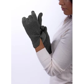 CLASSE77 - Wool Cashmere Gloves Lined with Leather Edging for Women and Craftsmanship Made in Italy, black