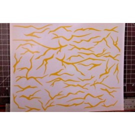 Unbranded VINYL HIGH BAKE HEAT GUN STENCIL -LIGHTNING BOLTS -  LARGE- For  Cerakote, Spray