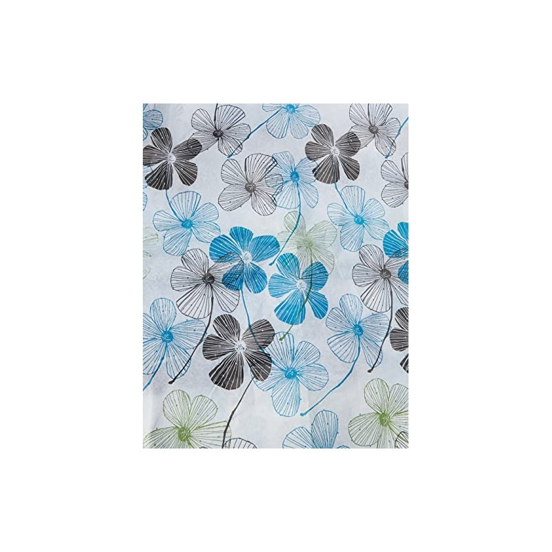 SatinWrap Luxury Printed Tissue Wrapping Paper Floral Lines 5 Sheets