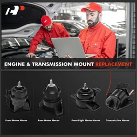A-Premium 4PCS Engine Motor Mount and Transmission Mount Set Compatible with Hyundai Santa Fe 2007 2008 2009 V6 2.7L, Automatic Transmission, Replace # 218112B000, 218302B600