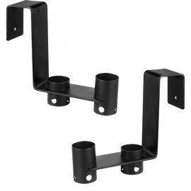 2 Pcs Pool Fence Hooks, Heavy Duty Adjustable Pool Tool Organizer - Fit 3/4" to 1-1/4" Railings - Ideal for Pool Poles, Skimmers, Hoses & More
