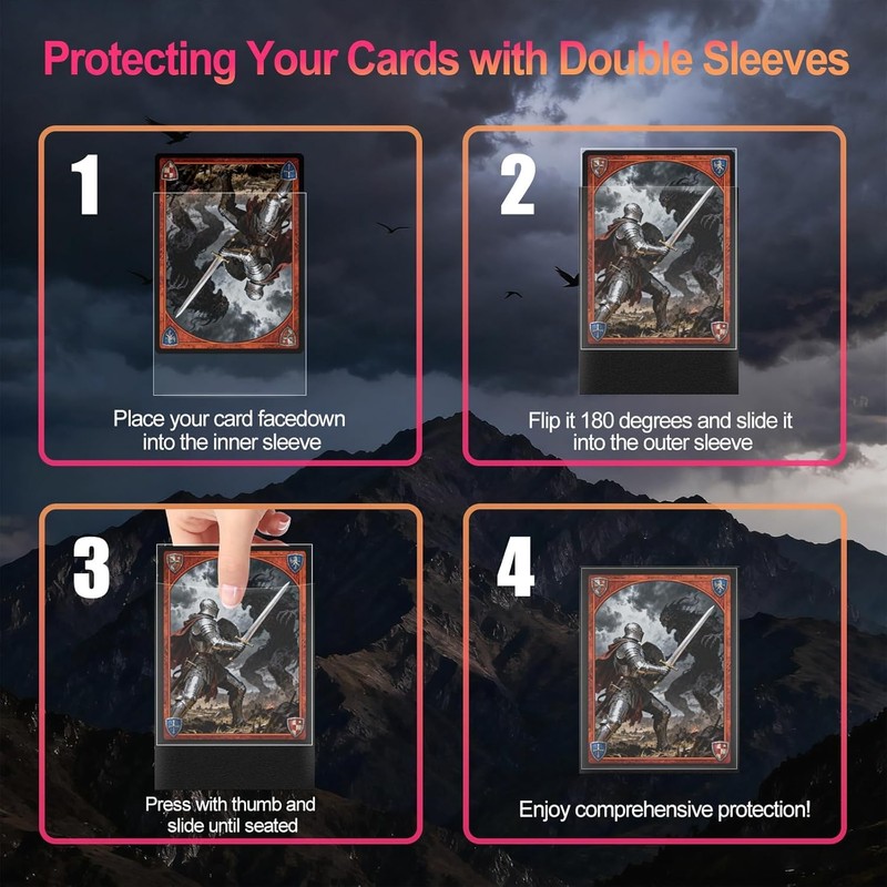 1200 Count Inner Card Sleeves, Clear Bulk Soft Penny Sleeves