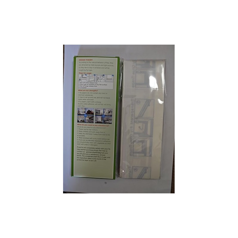 Window Fly Traps, Clear Sticky Paper Strips for Indoor Fruit