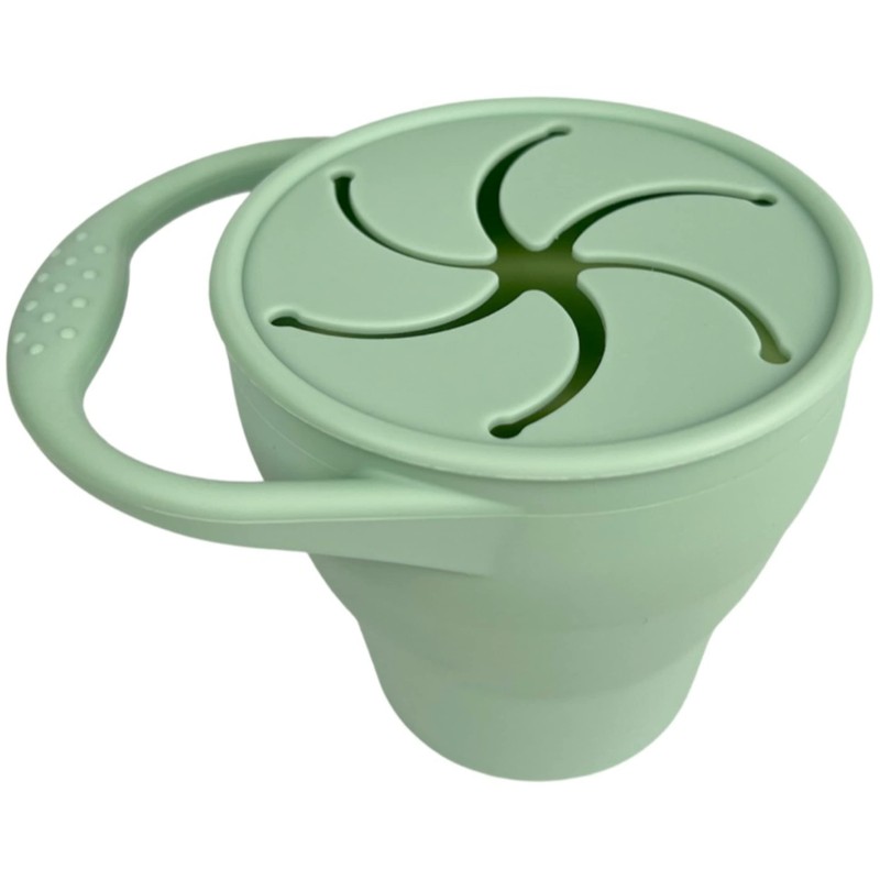BraveJusticeKidsCo - Taza de ataque de botanas plegable de silicona