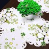 Grelucgo Embroidered Gnomes Table Runner for St. Patrick's Day, Spring