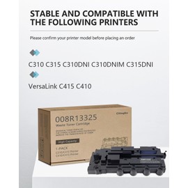 C310/C315 Waste Toner Bottle 1 Pack - 008R13325 Waste Toner Replacement for Xerox C310 C315 C410 C415 Printers