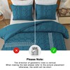 Andency Teal Tufted Comforter Set King(104x90Inch), 3 Pieces(1 Boho Comforter,