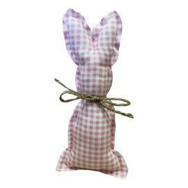 Rifuli #87 Fabric Rabbit Doll, Easter Bunny Ornament, Fabric Art, Rabbit Decoration, Rabbit Figure for Easter, Basket Filler, Easter Gift, Easter Decoration, Mixed Colour (Pink, One Size)