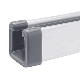 10 Pack 1-5/8’’ Gray Square Rubber Open End Strut Channel Safety Caps, Metal Tubing, Fences End Cover Protection, Vinyl Flexible Frame Protectors