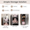 Tangkula Small Bathroom Storage Cabinet with Door, Toilet Paper Holder