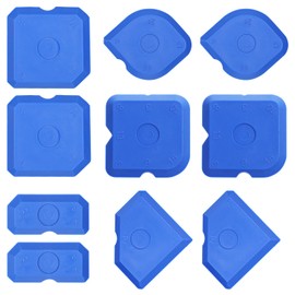 10 Pcs Silicone Caulking Tools Reuse Sealant Finishing Kit Blue Caulking Finishing Tools for Bathroom Floor Window Kitchen Sealing Hand Caulk Removal Tool