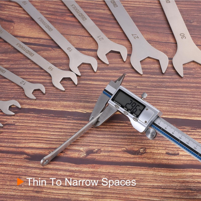 HARFINGTON Thin Combination Wrench Metric 5mm 6-Point Ended Box 15