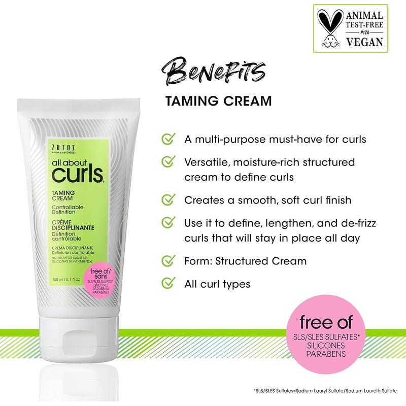 All About Curls Taming Cream/ Free of SLS/SLES Sulfates*, Silicones