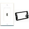 RiteAV HDMI Wall Plate White with Low Voltage Mounting Bracket