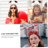 Gatuida 2pcs Valentine's Day Cartoon Heart Headband Lovely Lightweight Hair