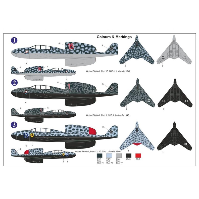 AZ Model 1/72 Gotha P.60N-1 Luftbuffe Night Fighter 1946 Plastic