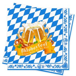 40Stück Bayrisch Oktoberfest Servietten Oktoberfest Deko 33X33cm Blau Weiß Bayern Servietten Schön Dass Du Da Bist Bayrische Napkins Seidenpapier Oktoberfest Tischdeko Accessoires Dekoration
