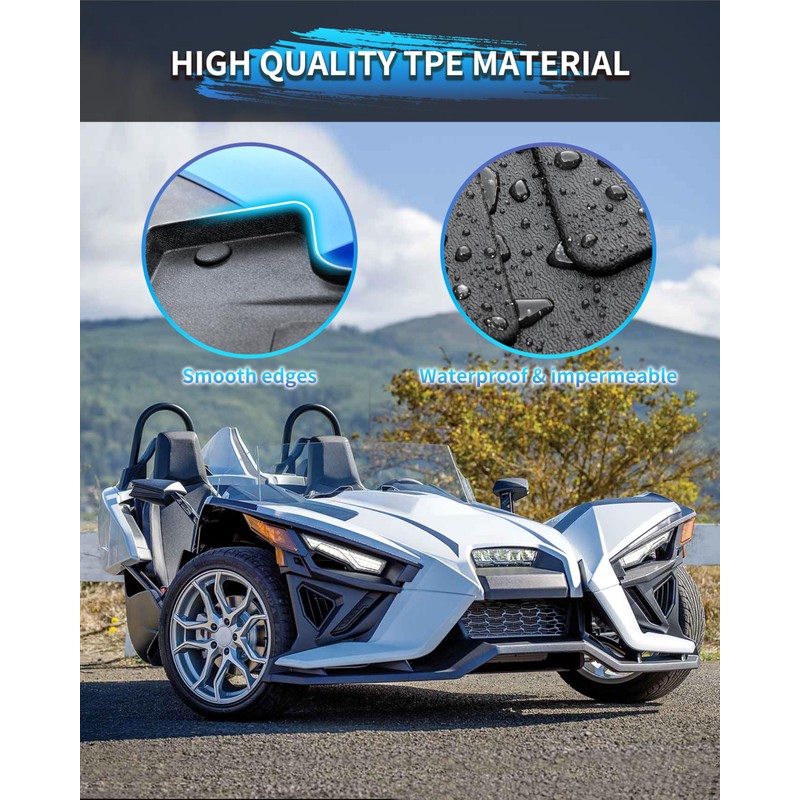 VEISUTOR TPE Floor Mats for Polaris Slingshot 2020-2022, Replace #2889323