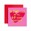 Huxters Wedding Anniversary Card for Husband or Wife - 40