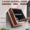 Kmise Natural Walnut Espresso Accessories Organizer Box Fits Espresso Distributor,Tamping
