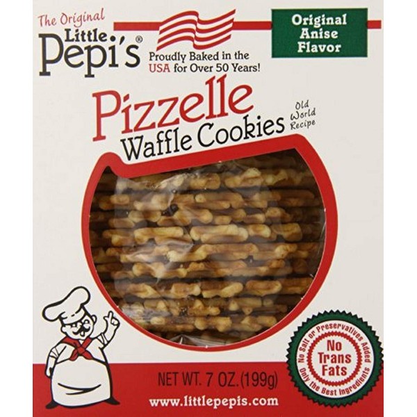 Little Pepi's Pizzelles, Anise, 7 Ounce (Pack of 1)
